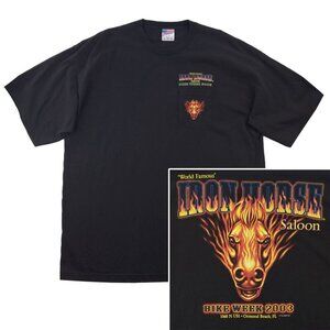 Iron Horse Saloon Vintage T-Shirt Bike Week (Daytona) 2003 Flames USA Biker 3XL